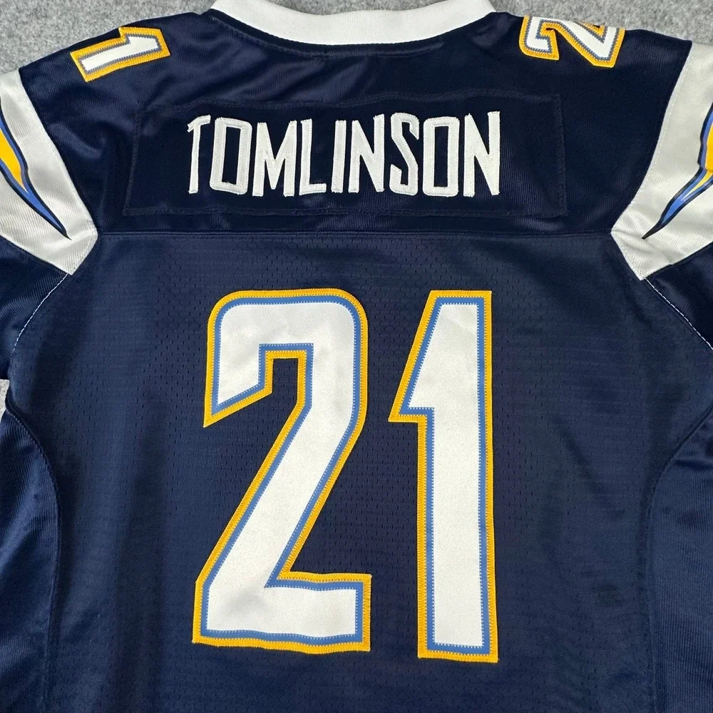 Reebok NFL Chargers Jersey Youth Large Navy LaDainian Tomlinson 21 Stitched